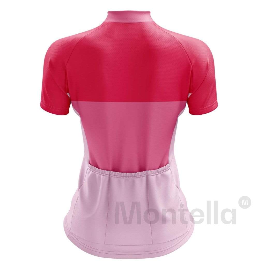 Women's Striped Pink Cycling Jersey