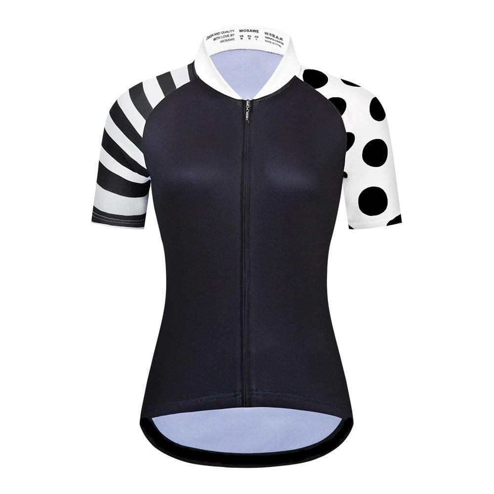 Women's Stripes & Dots Short Sleeve Cycling Jersey