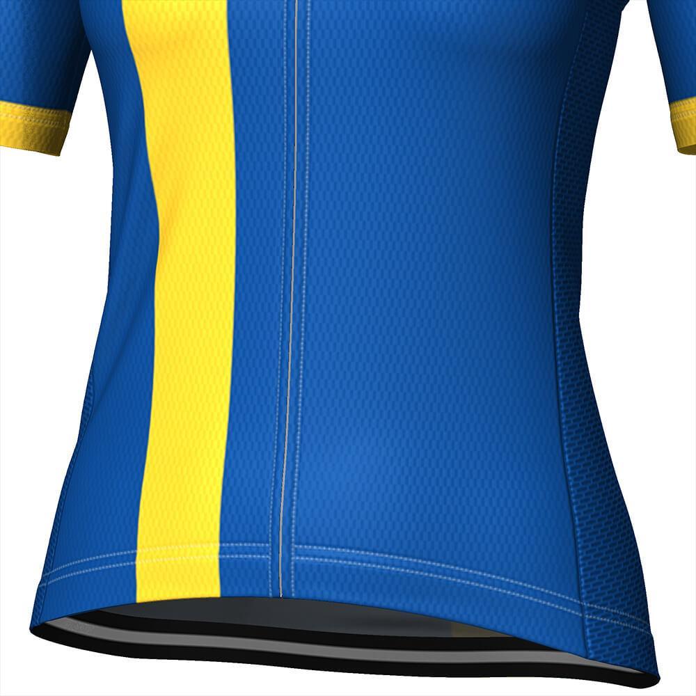 Women's Sweden National Flag Short Sleeve Cycling Jersey