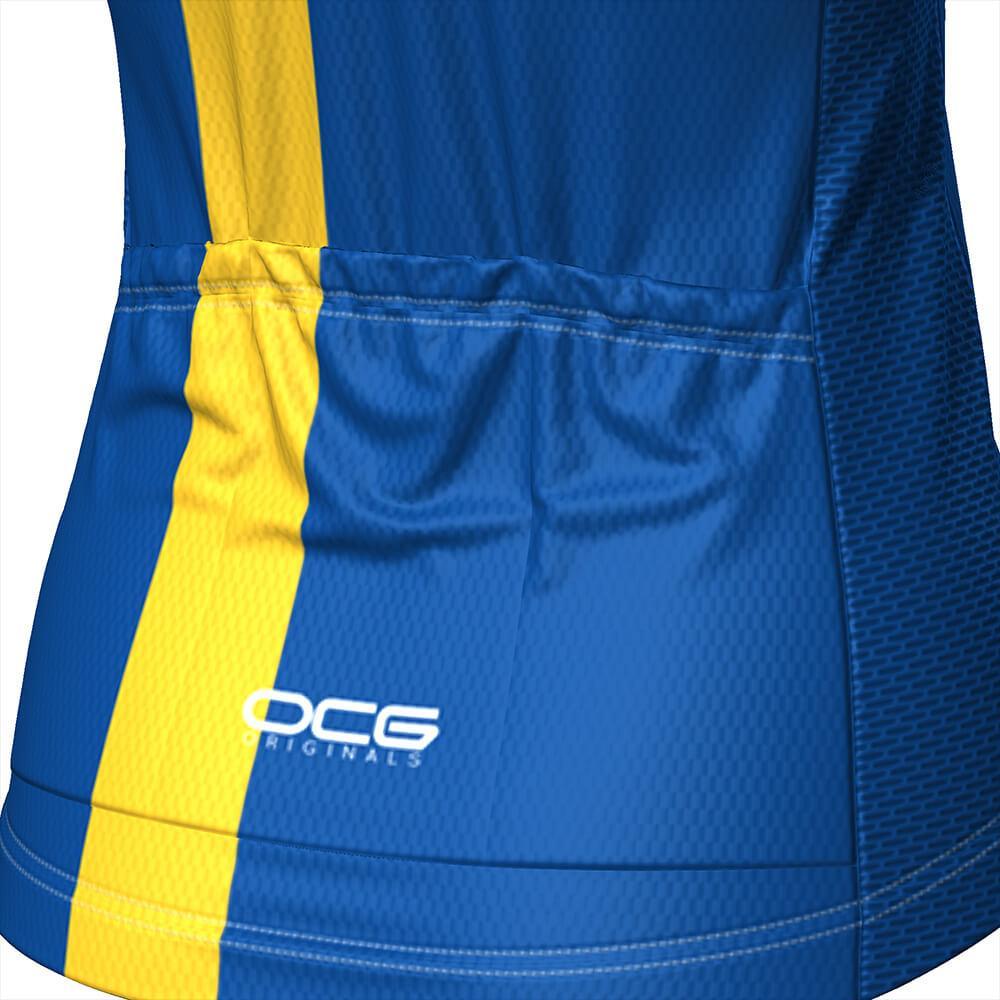 Women's Sweden National Flag Short Sleeve Cycling Jersey