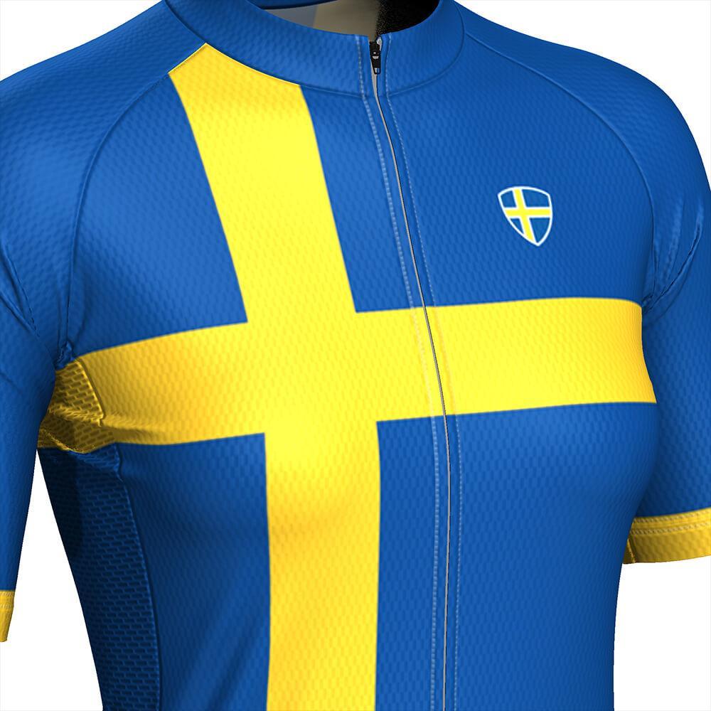 Women's Sweden National Flag 2 Piece Cycling Kit