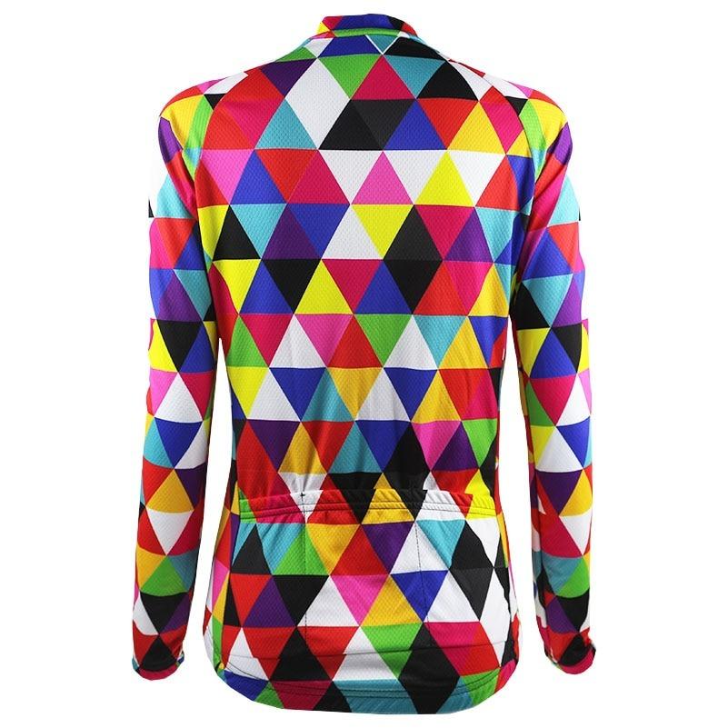 Women's Triangles Long Sleeve Cycling Jersey