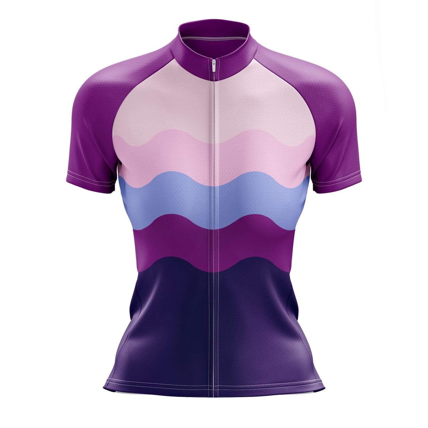 Women's Wavy Blue Cycling Jersey