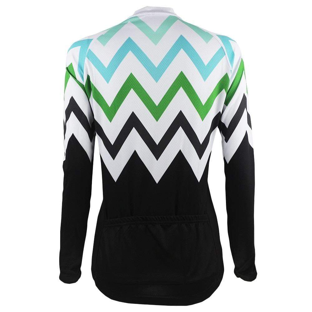 Women's Zig Zag Long Sleeve Cycling Jersey