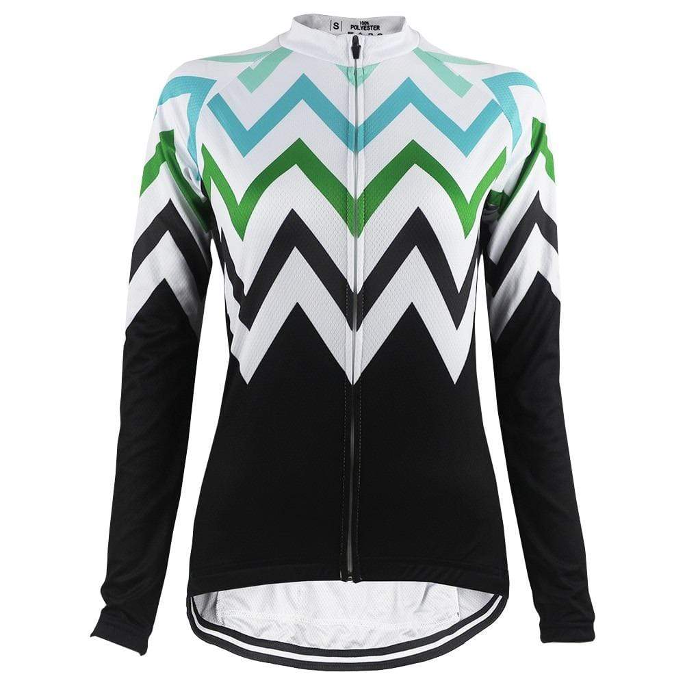 Women's Zig Zag Long Sleeve Cycling Jersey