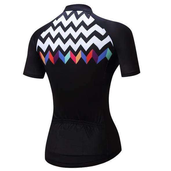 Women's Zig Zag Short Sleeve Cycling Jersey
