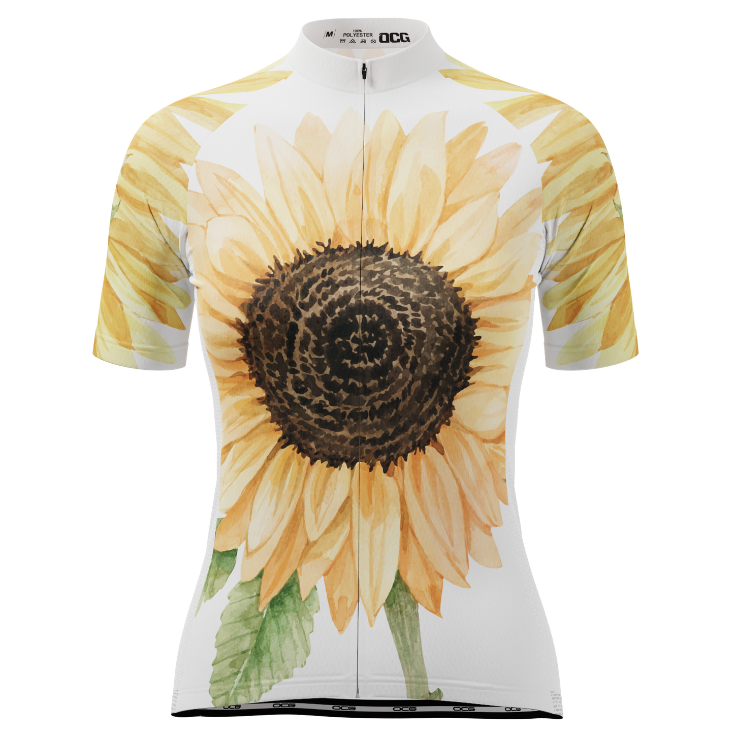 Women's Illustrated Sunflower Short Sleeve Cycling Jersey