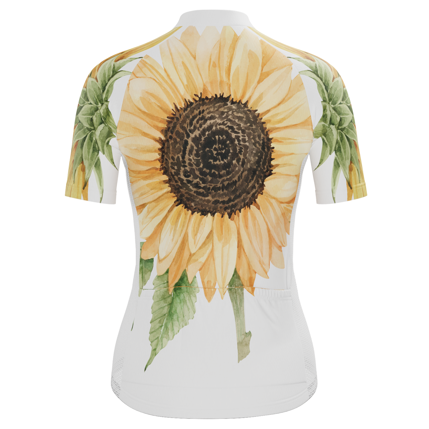 Women's Illustrated Sunflower Short Sleeve Cycling Jersey