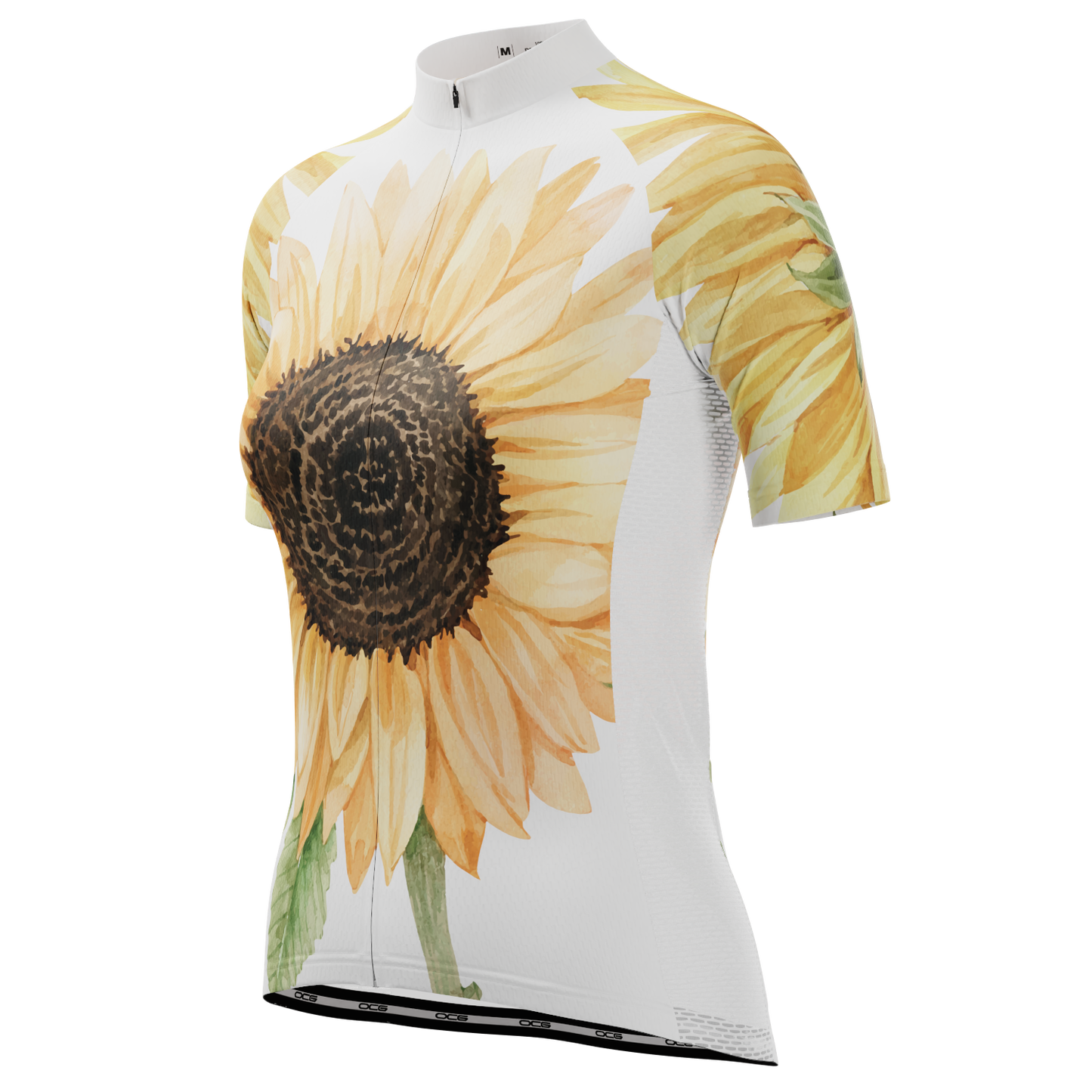 Women's Illustrated Sunflower Short Sleeve Cycling Jersey