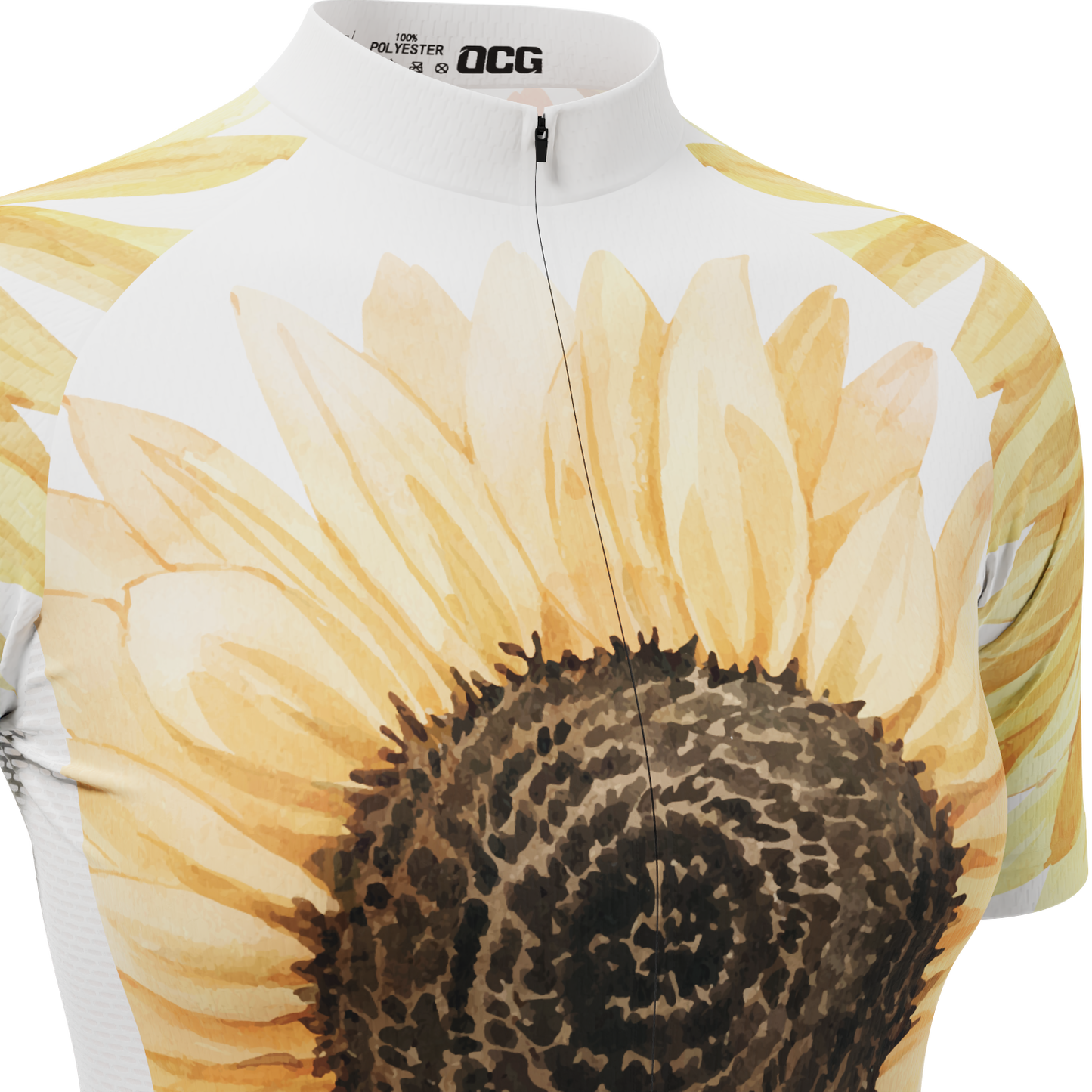 Women's Illustrated Sunflower Short Sleeve Cycling Jersey
