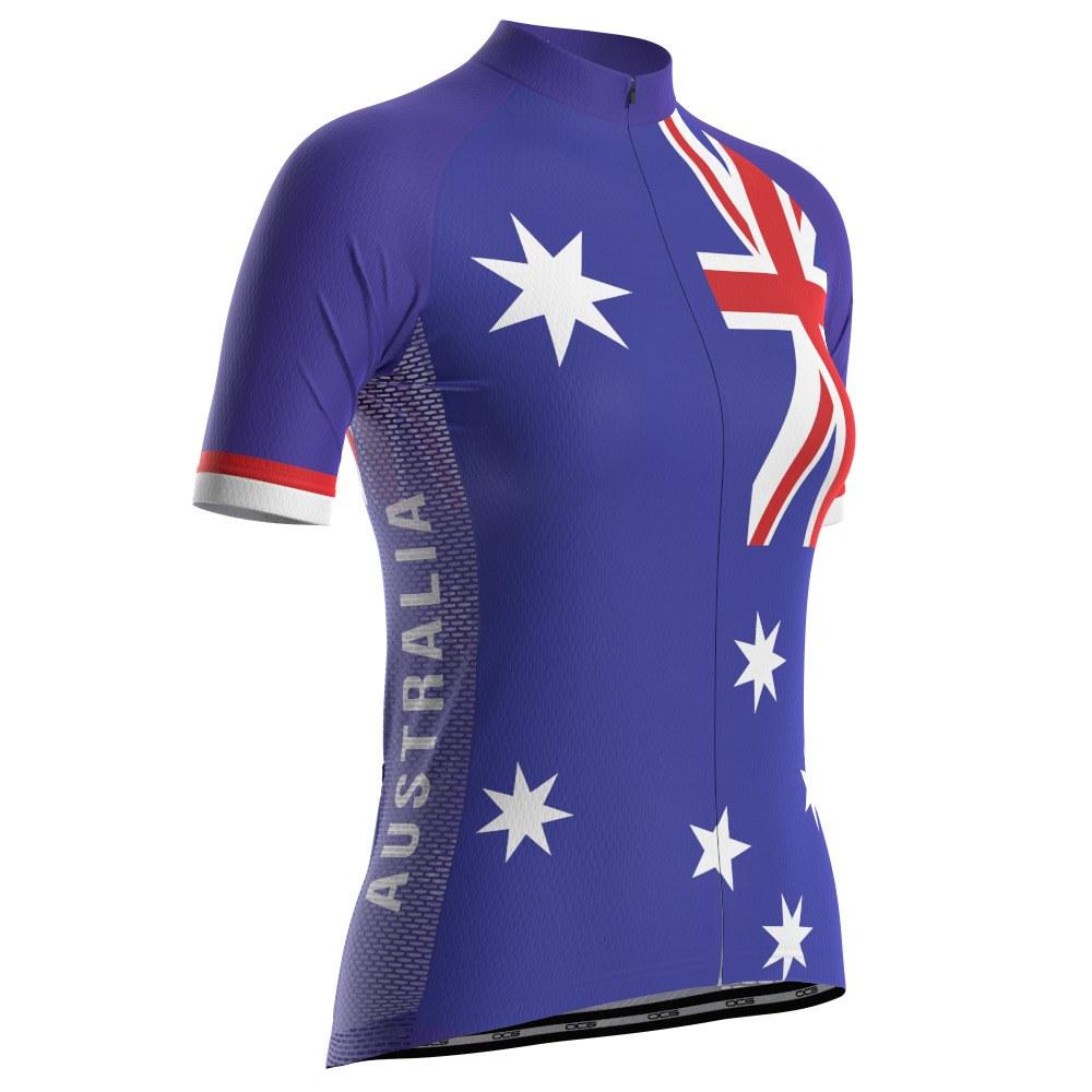 Women's Australia Flag Southern Cross Short Sleeve Cycling Jersey