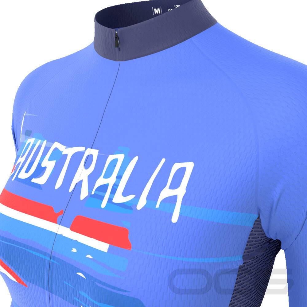 Women's Australian National Flag Long Sleeve Cycling Jersey