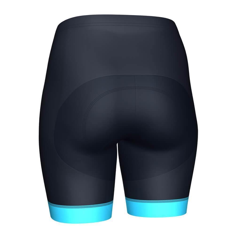 Women's Cosmos Blue Gel Padded Cycling Shorts