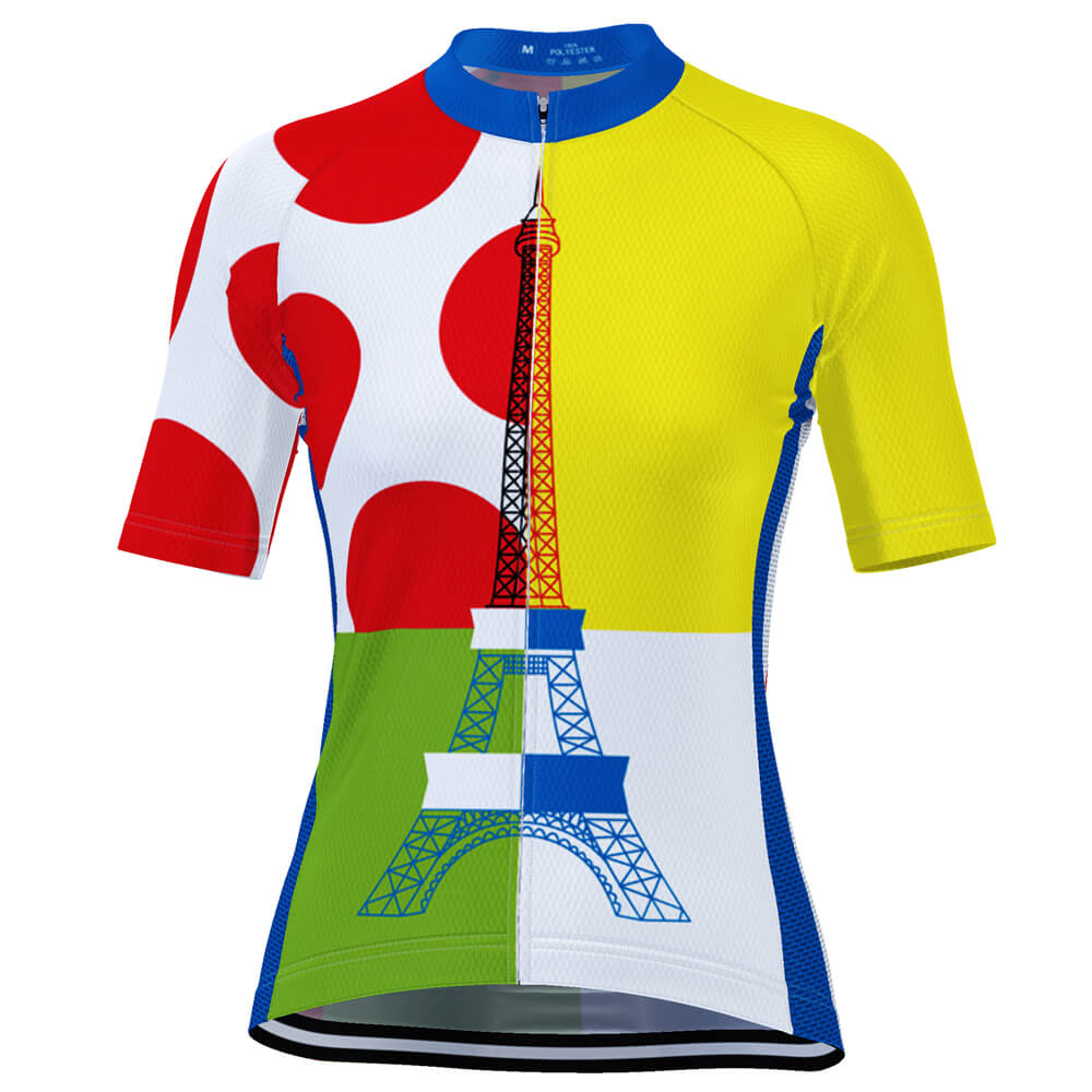 Women's Tour de France Leaders KOM Sprinters Short Sleeve Cycling Jersey