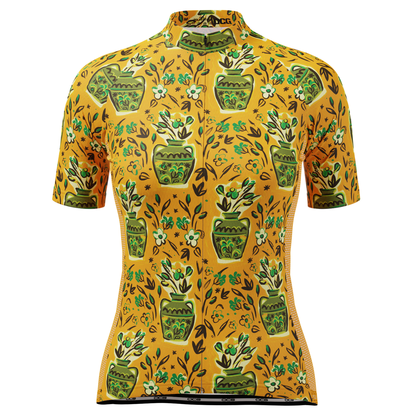 Women's Vases & Flowers Short Sleeve Cycling Jersey