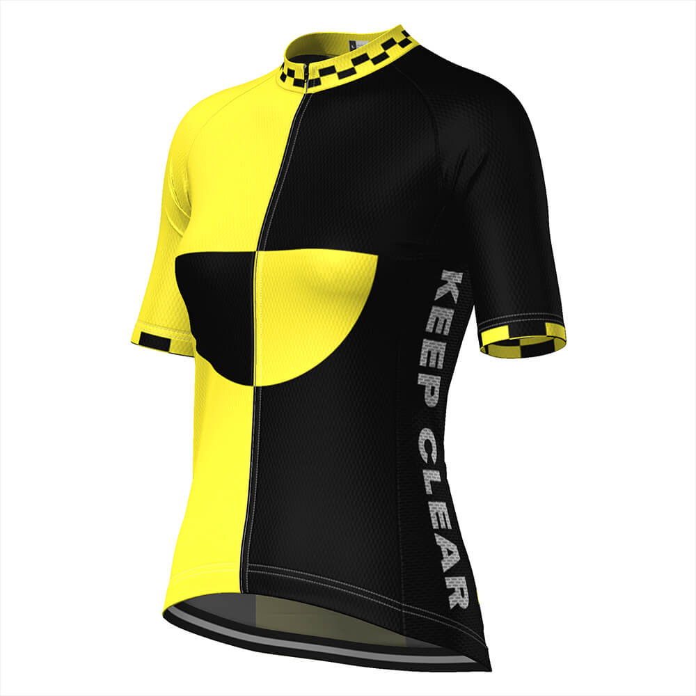 Women's High Viz Keep Clear Test Dummy Short Sleeve Cycling Jersey