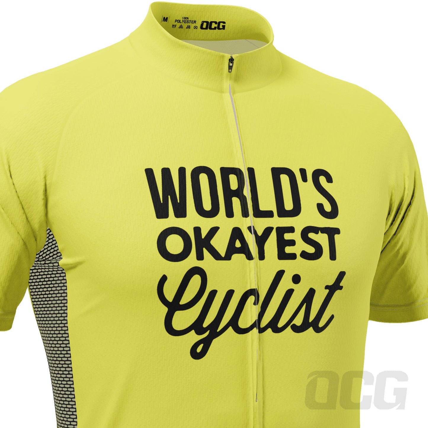 Men's World's Okayest Cyclist Short Sleeve Cycling Jersey