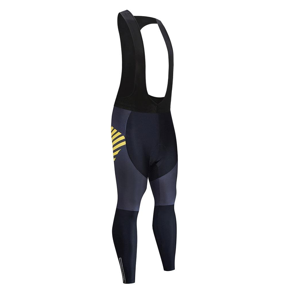 Yellow Detail Cycling Bib Pants